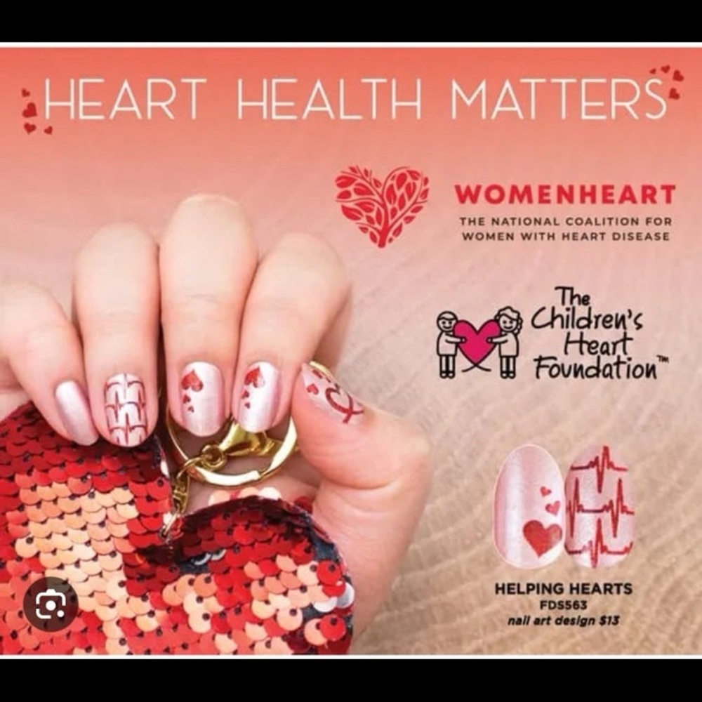 Color Street Helping Hearts Heart Health Awareness Nail Polish Strip Wraps